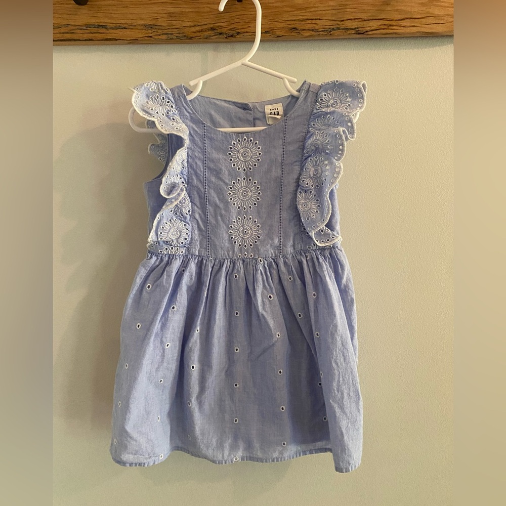 GAP Light Blue Eyelet Dress